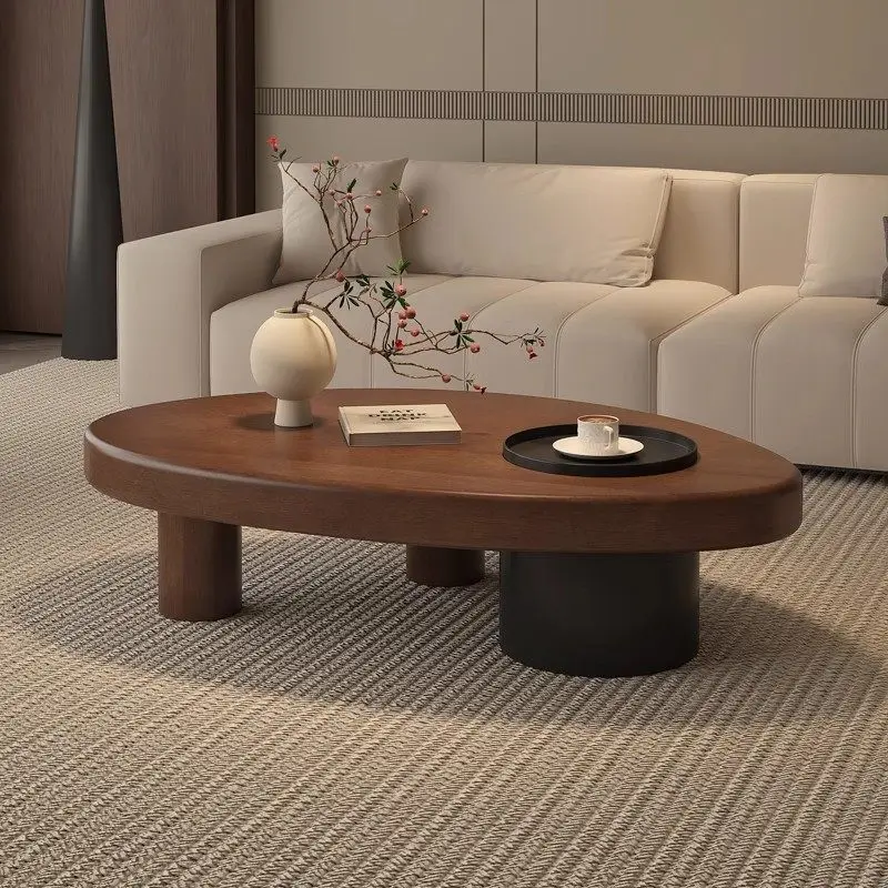 

Wood Living Room Coffee Table Decoration European Space Saving Coffee Table Luxury Round Nordic Mesa De Centro Sala Furniture