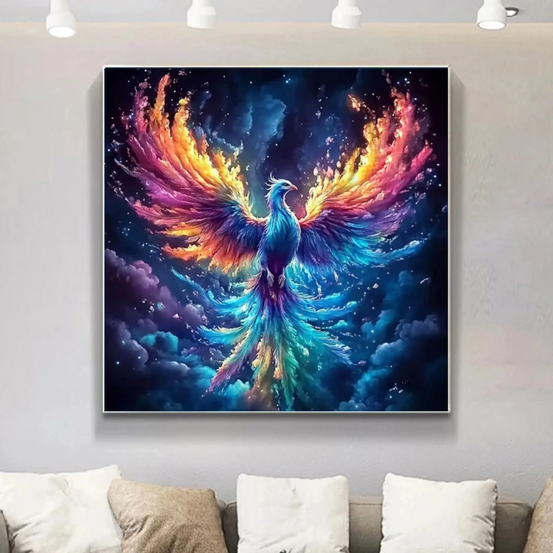 Tam Yuvarlak Elmas Mozaik Anka Kuşu Hayvan DIY Akrilik El Sanatları Malzemeleri Elmas Boyama Kuş El Yapımı Rhinestone Hobi Hediyeleri