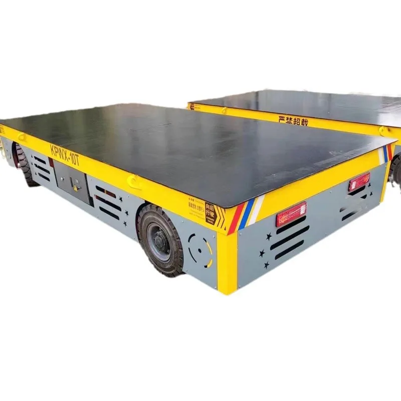 

Workshop shuttle transfer flat car 10 tons 20 tons wireless remote control platform car battery powered trackless