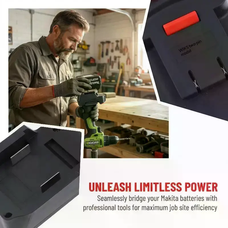 

Li-ion Battery Adapter For 18V BL1830 BL1860 Batteries To For 20V Tool Converter