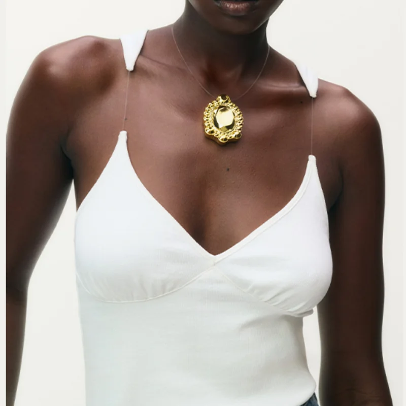 

Stylish Cami Top Casual Versatile Sexy Deep V-neckline Crop Tops Slim-fit Soft Skin-friendly Women White Black Clothes