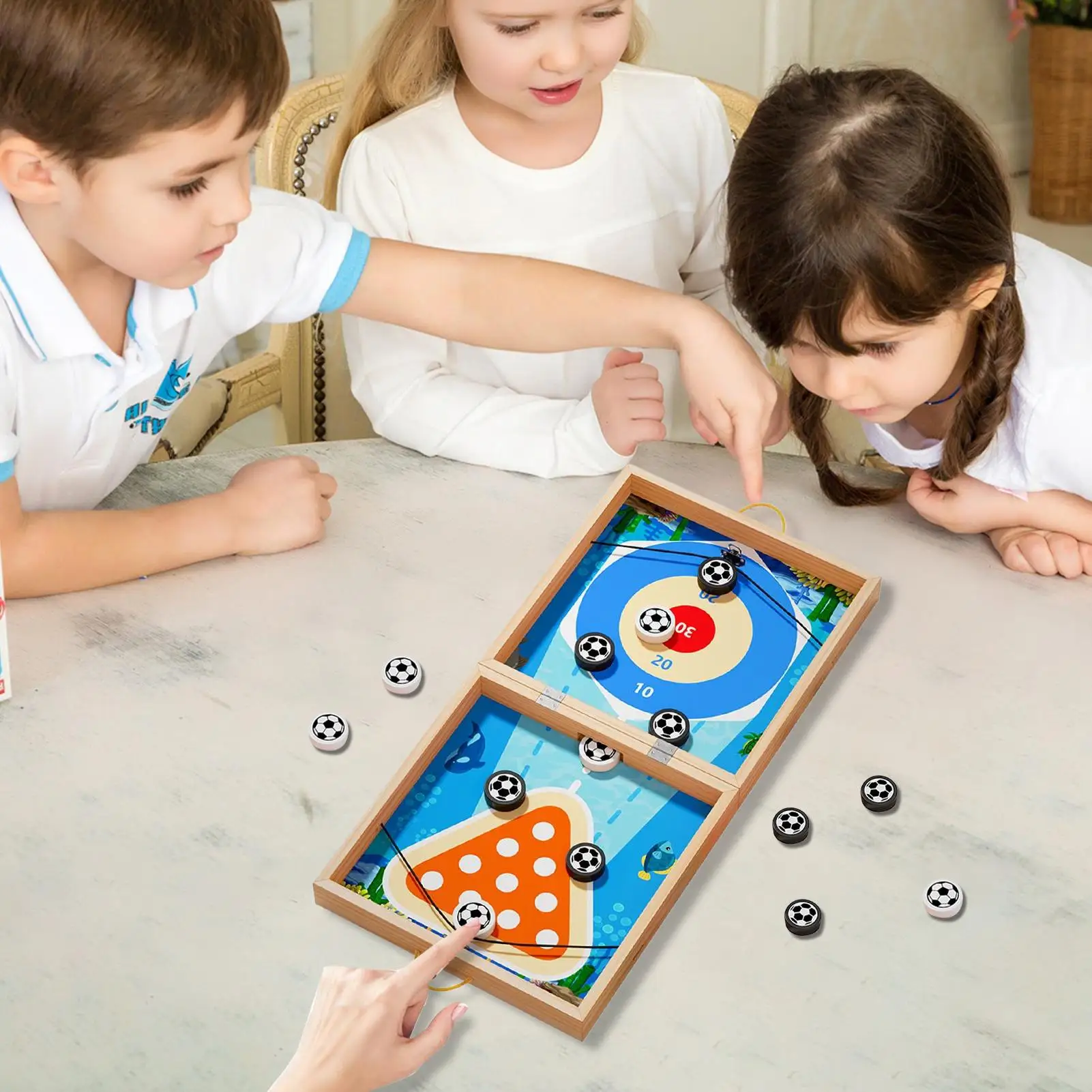 Kids Board Games Desktop Battle Toys 7-in-1 Wooden Educational Tabletop Game For Teachers Caregivers Kindergarten Classroom