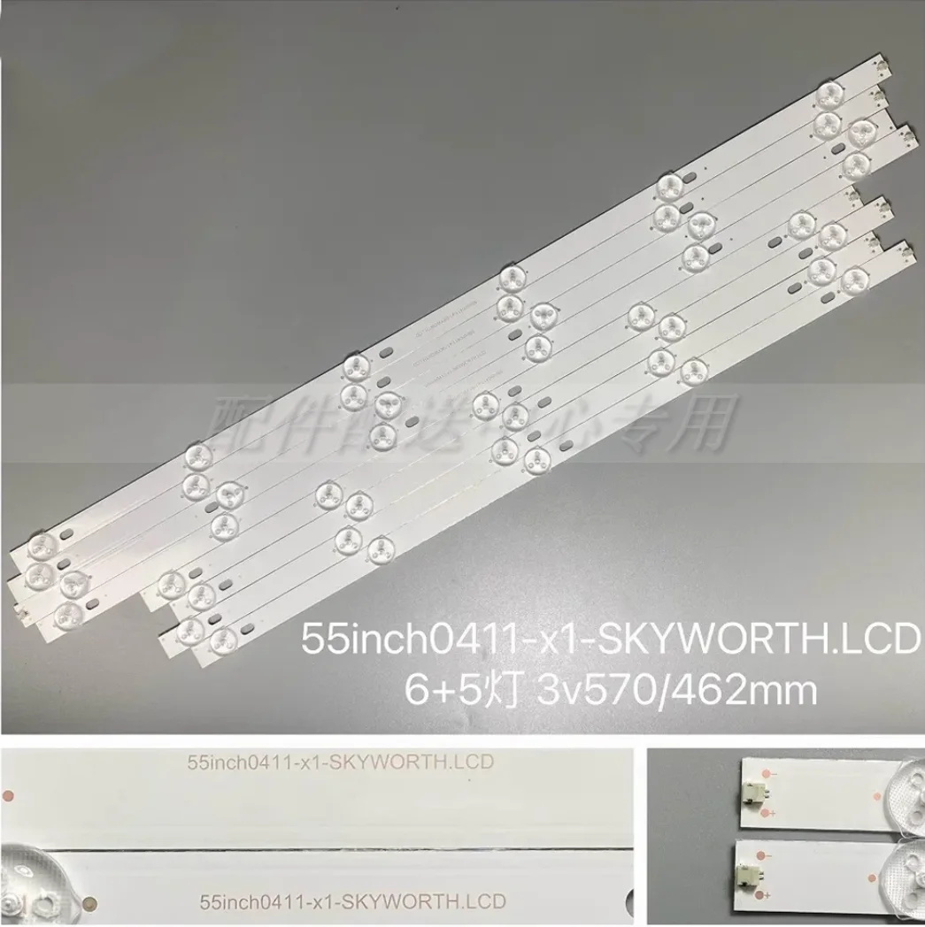 

8 шт. лента светодиодной подсветки для AX55UAL08-TNR AX55UAL08-0226 55inch0411-X1-SKYWORTH.LCD YAL13-00530300-80/81