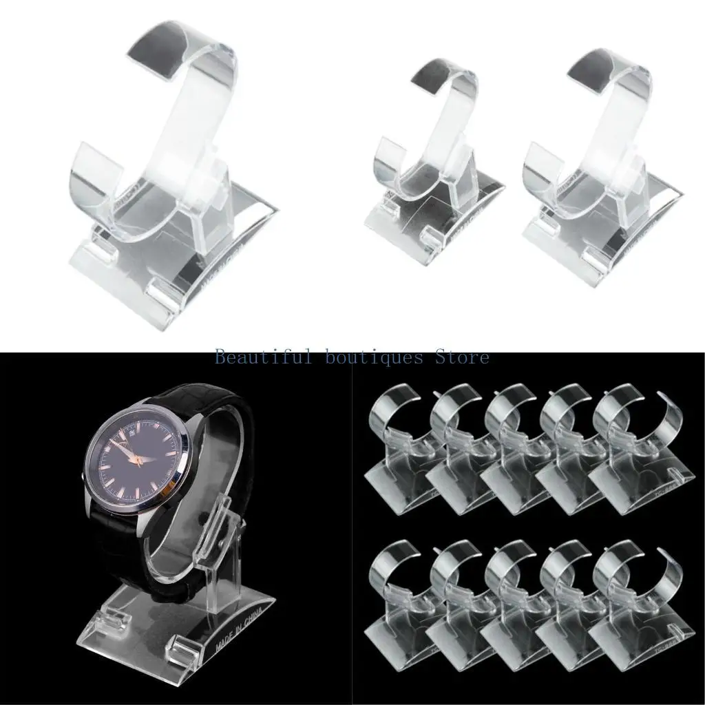 U4LF Multipurpose C Clear Watch Storage Stand Jewelry Organizers Accessory for Bracelet and Jewelry Display Solution