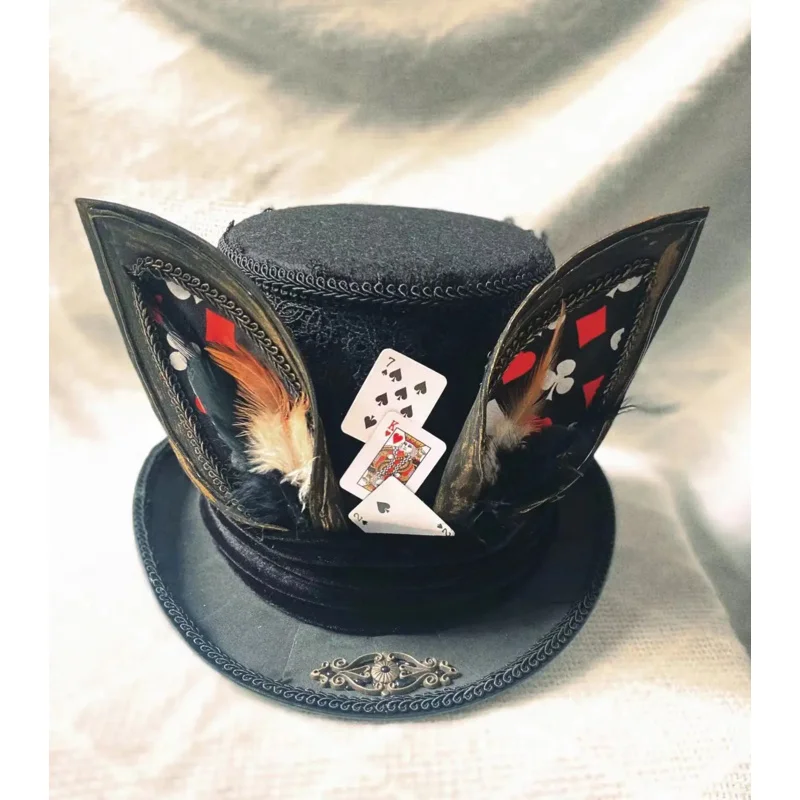 

Кролик Ретро Покер Взрослый Хэллоуин Косплей Лиса Длинные Уши Безумный Шляпник Волшебник Шляпа Аксессуары Головные Уборы Реквизит Giftsx;3,v'6.f;9