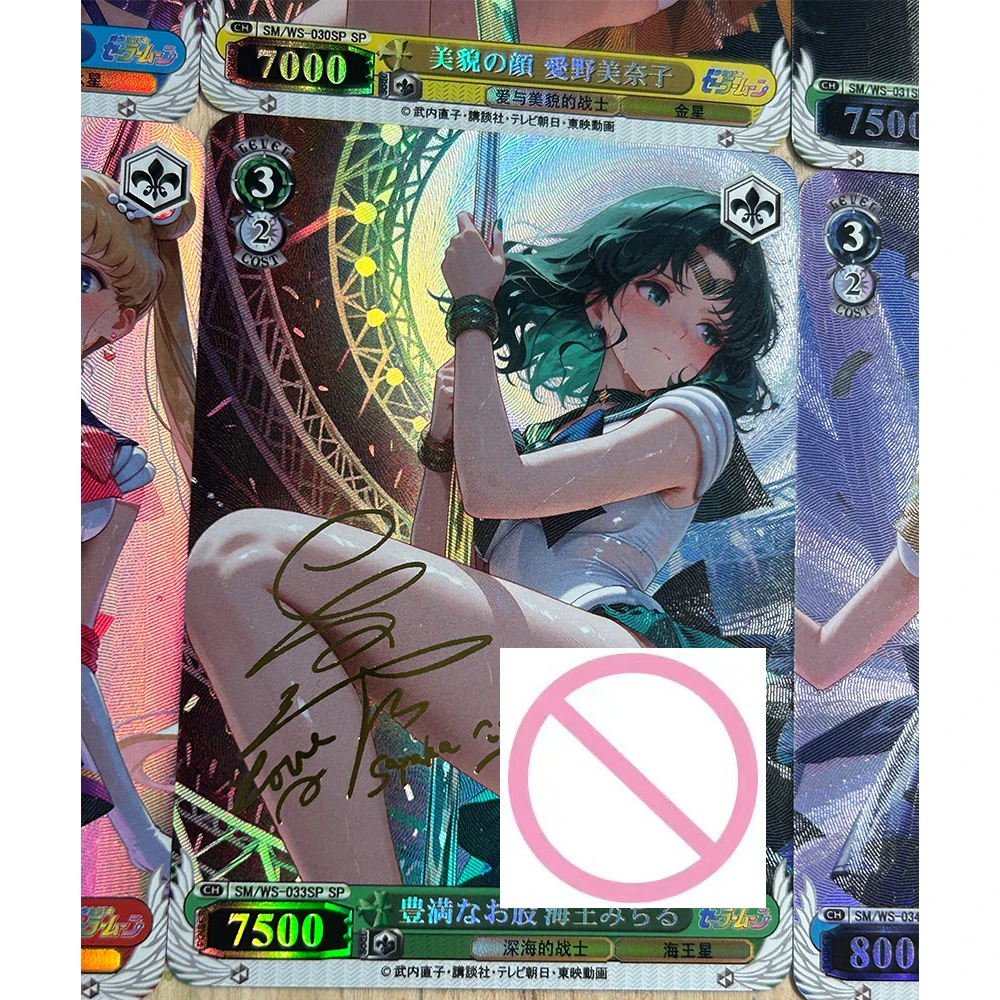 9 Pçs/set Weiss Schwarz Mizuno Ami Hino Rei Kino Makoto Anime Sexy Coleção Cartão Bonito Bunda Refração Cor Flash Cartões