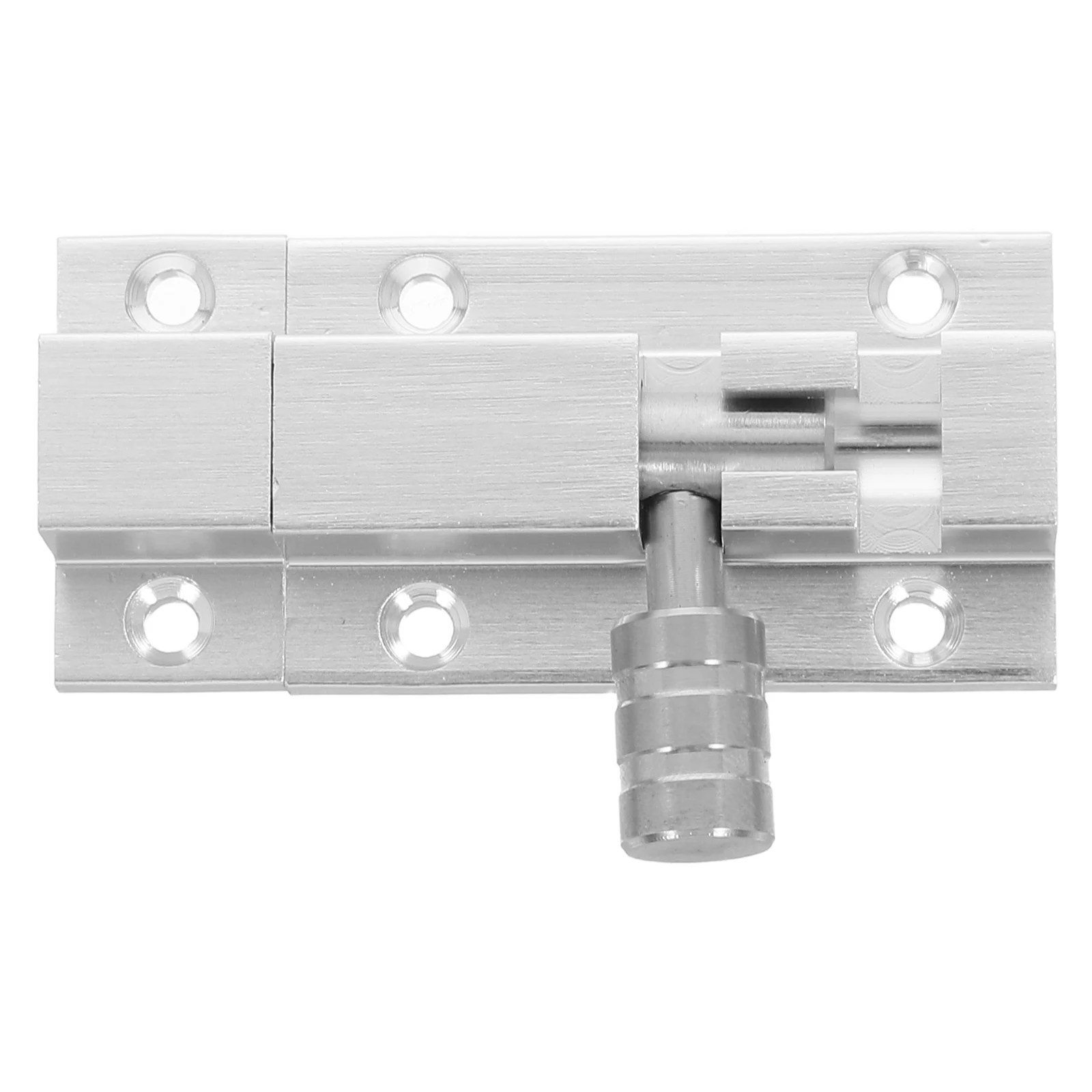 

Silver Door Lock No-Drill Sliding Bolt Latch for Bedroom Bathroom Privacy Silent Operation Easy Installation for Wooden Metal