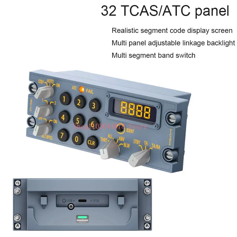 

WINWING Simulation Flight Central Cockpit Control Panel 32 TCAS/ATC Panel For XPlane / MSFS2020 / MSFS2024