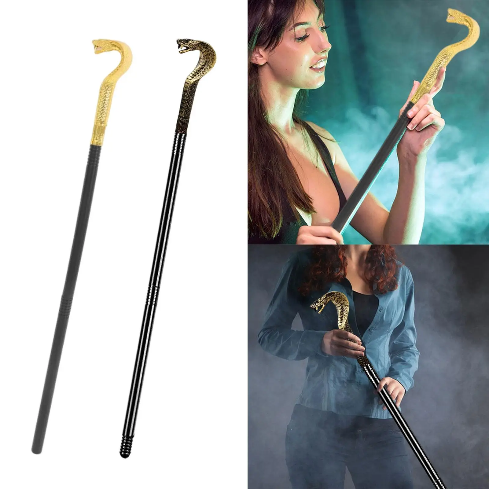 

Halloween Cane for Men Snake Head Shaped for Wedding Themed Party Stage Show