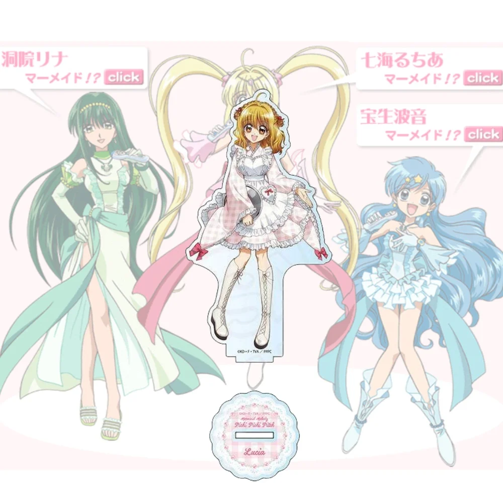 15cm Mermaid Melody Pichi Pichi Pitch Mermaid Princess Caren Noel Acrylic Stand Japanese Style Maid.Desktop Decor Gift Key chain