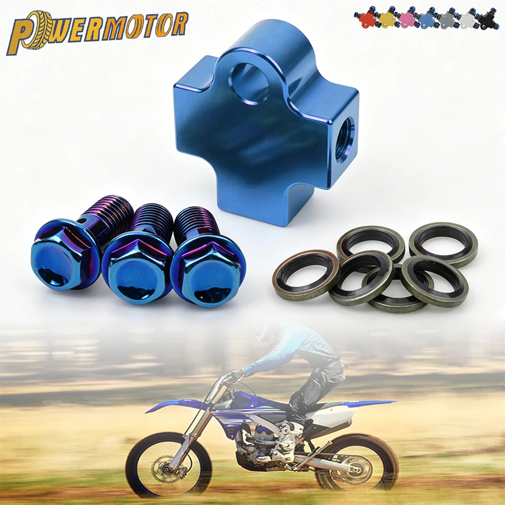 Motorcycle Hydraulic Brake Hose Pipe Three Connector 3-way Adapter For ATV Brake System Dirt Bike Motorcross Universal Parts ﻿