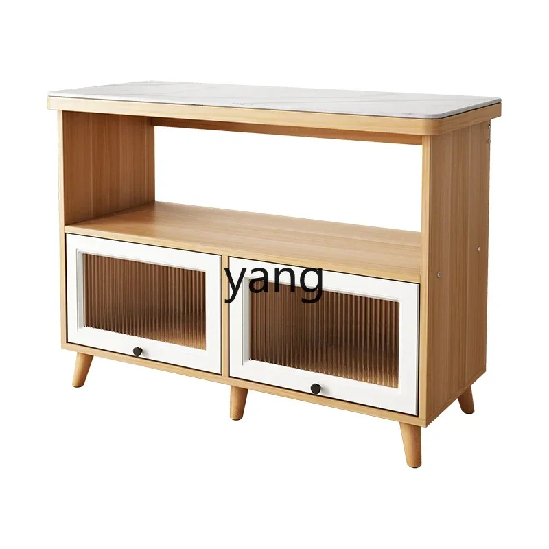 LMMKitchen Shelf Cabinet Slate Vegetable Cutting Table Floor-to-ceiling Household Multifunctional Storage Cabinet