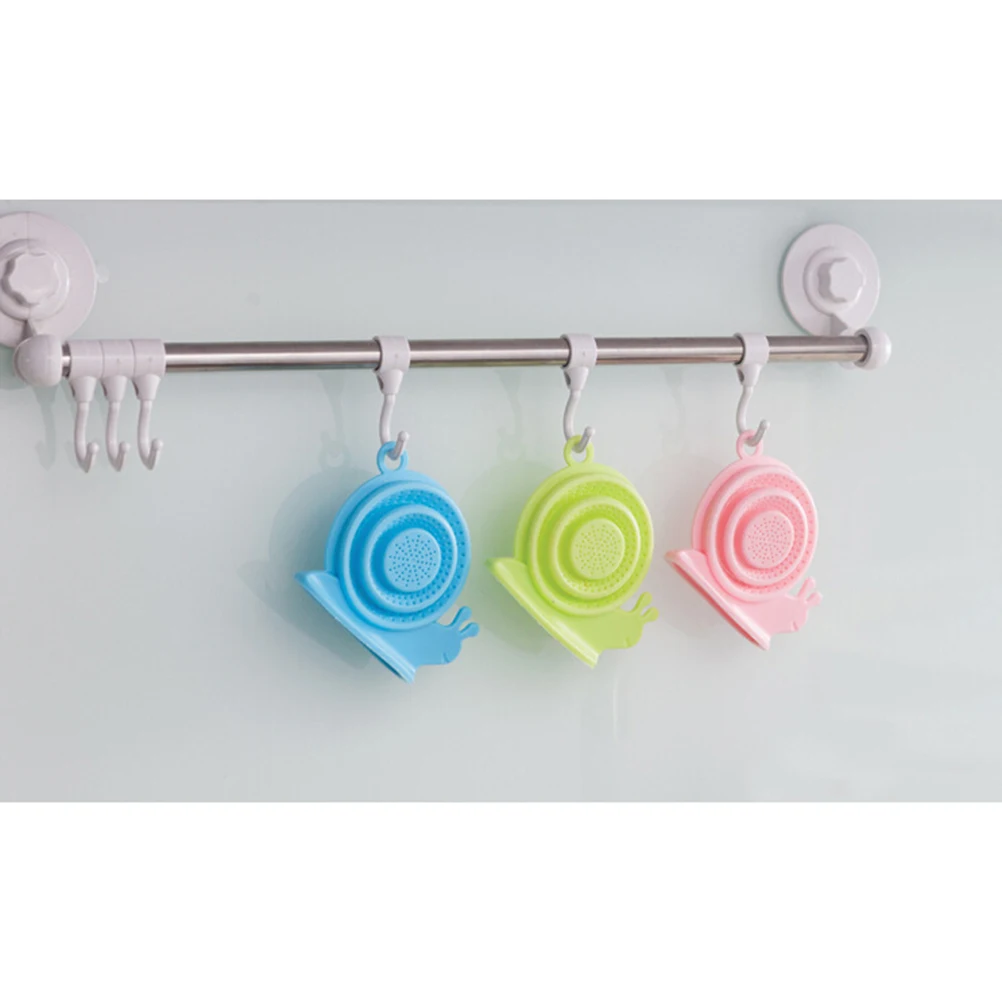 

Silicone Snail Sink Strainer Most Drains Catches Junk Allows Water Pass Through Kitchen Bathrooms Sink Strainer