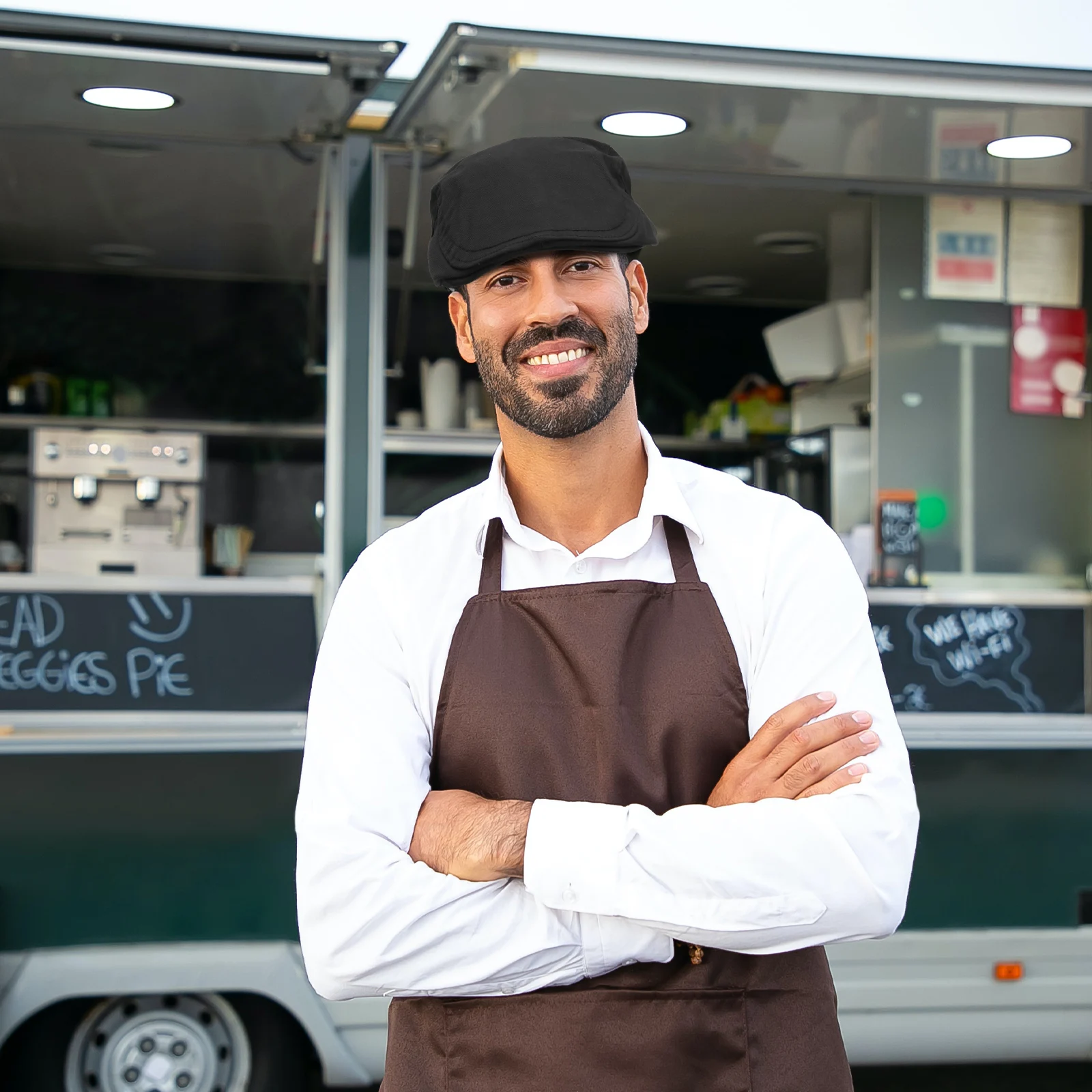 

Restaurant Chef Hat Breathable Durable Uniform Caps For Men Women Simple Design Catering Beret Server Turban BBQ Cooking