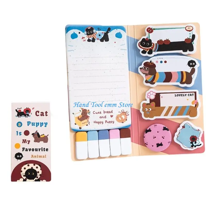 H37F Fun Cartoon Notepads and Adhesive Note Pad Memo Sheet For Journal And Planner Daily Schedules Note Task Organization