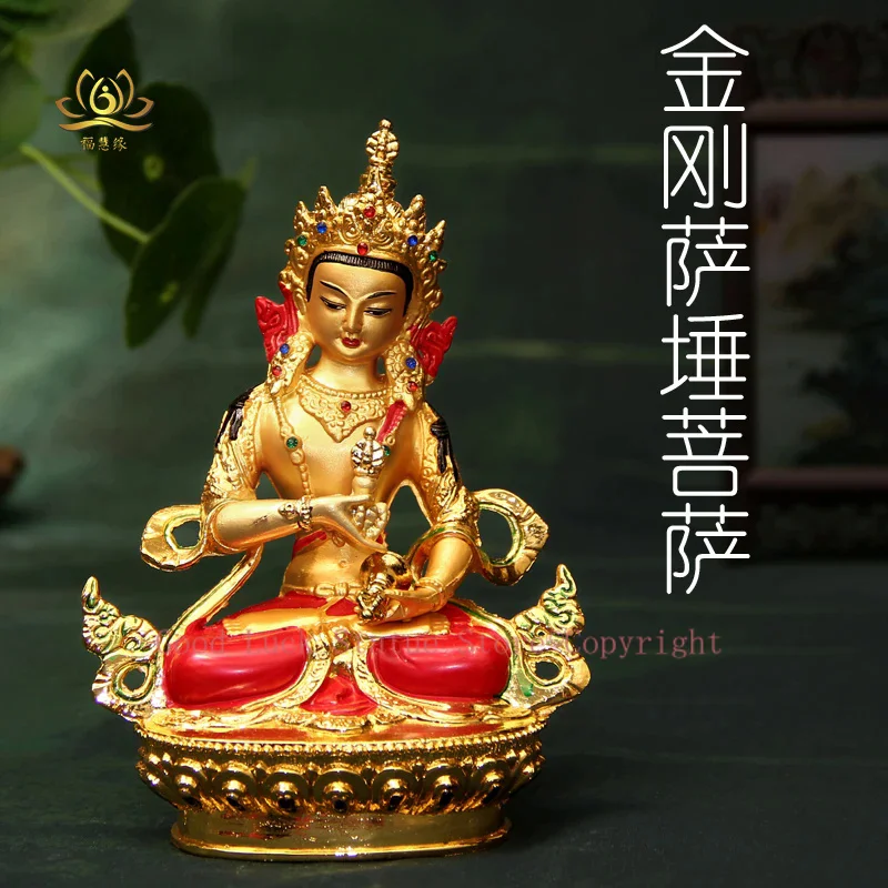 GOOD HOME family  Talisman Buddhism India Nepal handmade Gilding Gold-plated Vajrasattva king kong Buddha statue