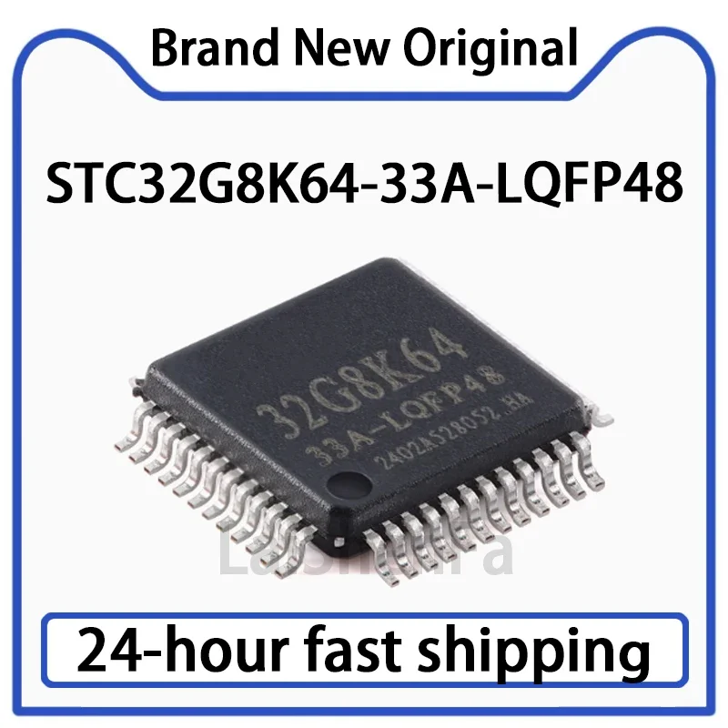 5PCS STC32G8K64-33A-LQFP48 High-speed 32-bit 8051 Core (1T) Microprocessor Microcontroller Stock