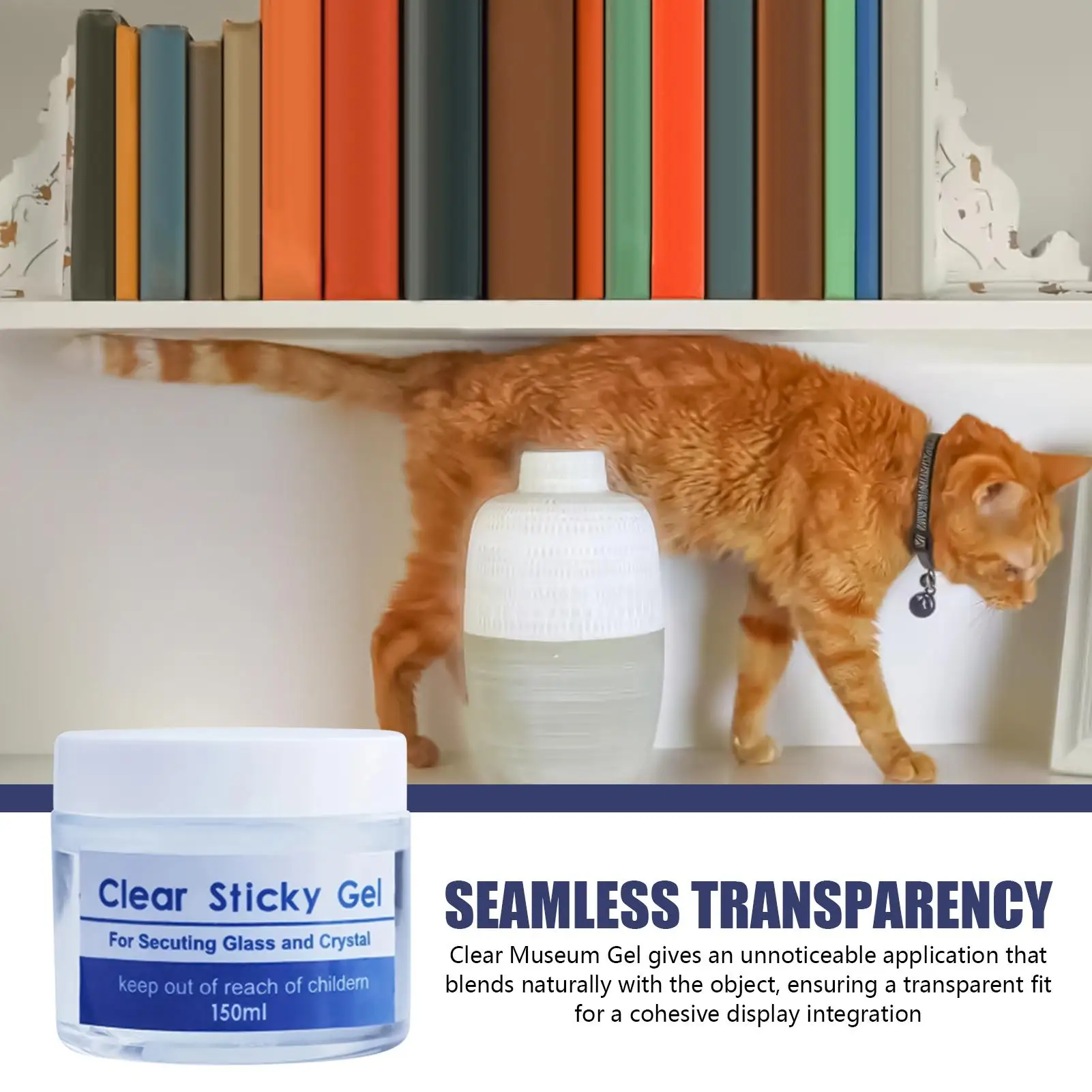 Museum Wax Artifacts Removable Reusable Clear Museum Exhibits Gel No Residues Exhibits Putty Prevent Falling For Ceramic Glass