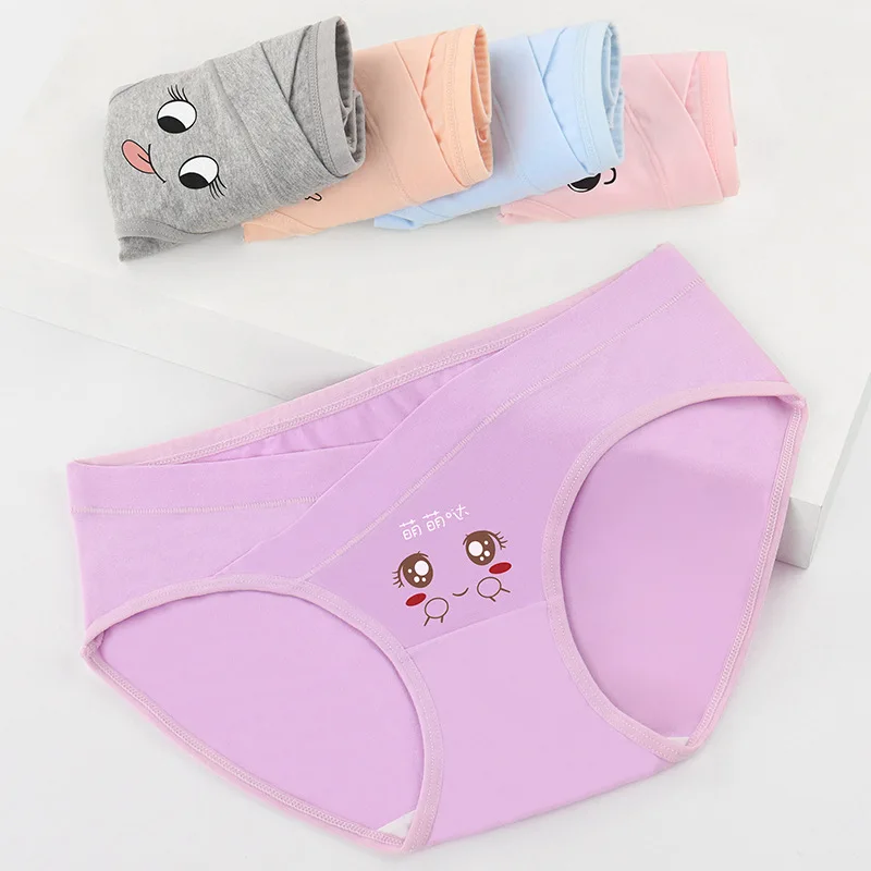 Maternity Panties Women Clothing Pregnant Cotton U-Shaped Low-waist Briefs Seamless Soft Care Abdomen Underwear Plus Size