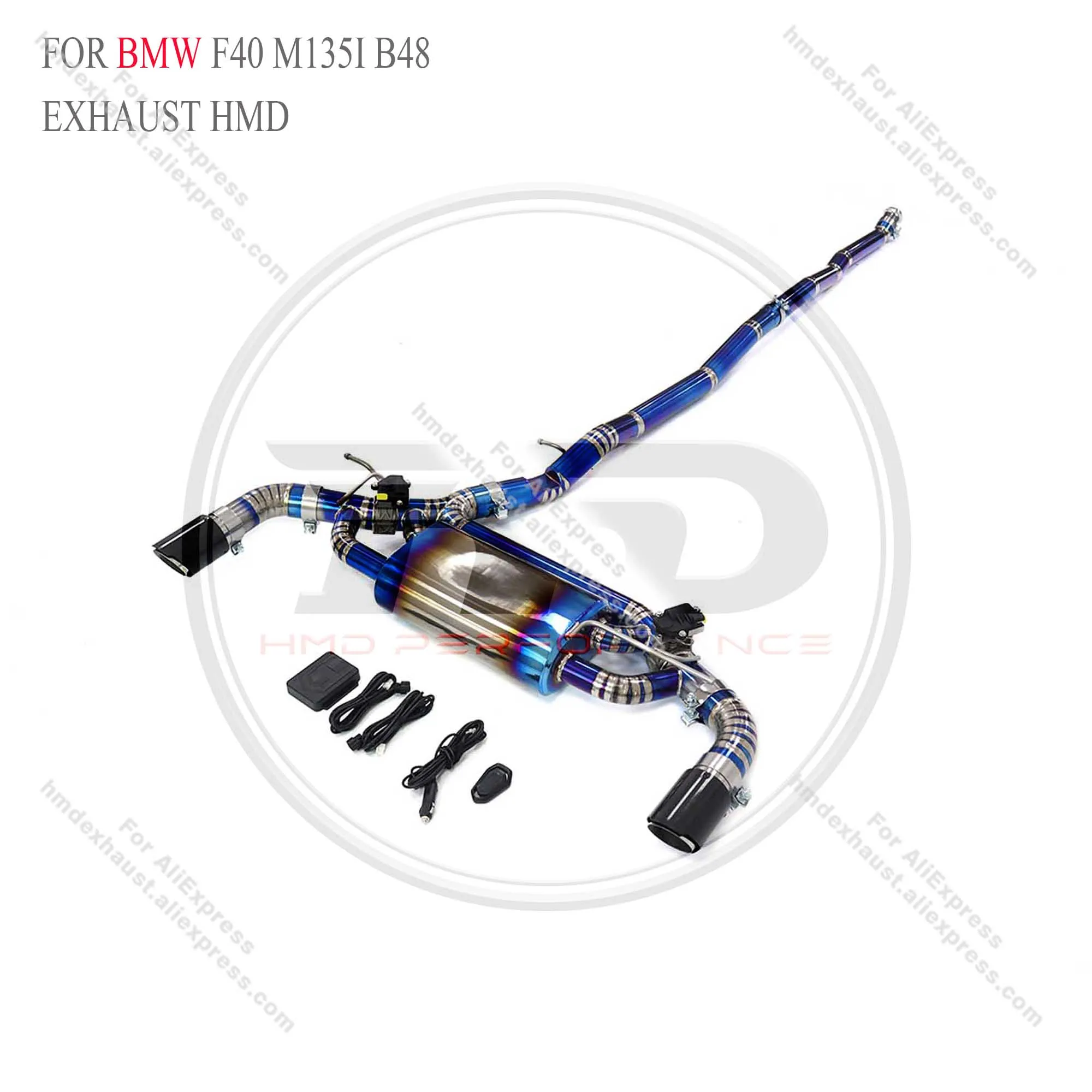 

Титановая выхлопная система Catback для BMW F40 M135i B48 с клапаном HMD, сертифицированная по стандарту Performance Quality