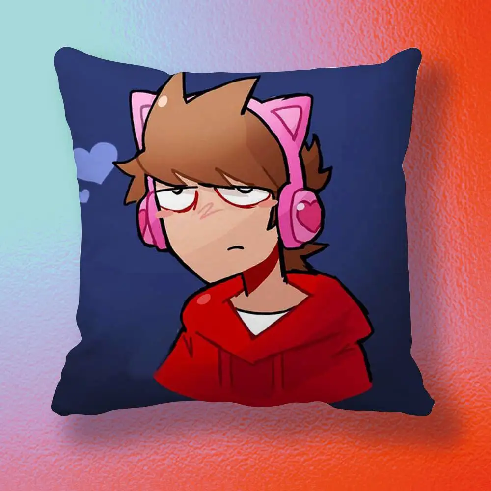Anime Eddsworld Tord 58mm Icon  Pillow cover gift High definition digital printing,Surprise vivid pattern Household.