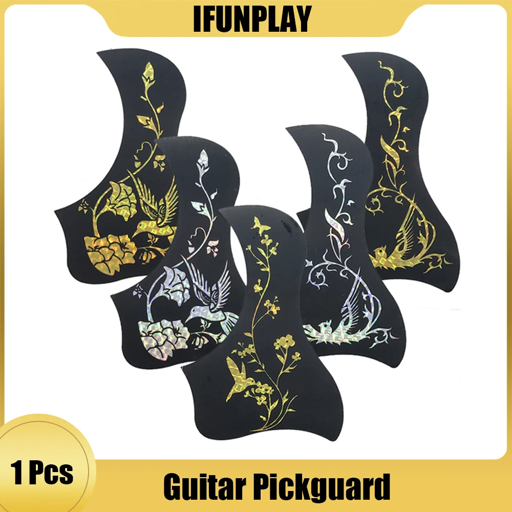 1Pcs Phoenix Flower Bird Pattern Acoustic Guitar Pickguard Pick Guard Sticke Stringed Instruments Guitar Parts & Accessories