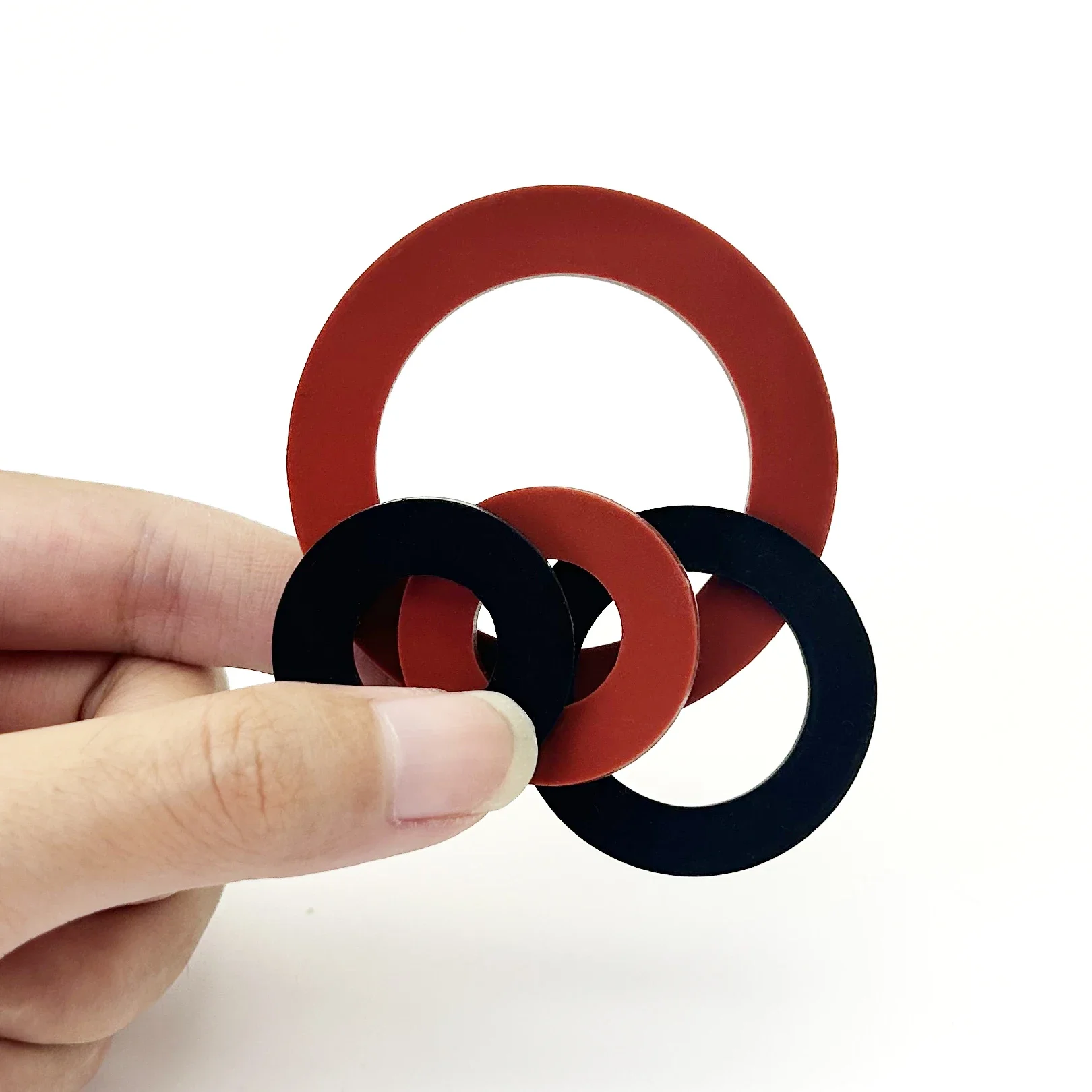 Dikke 1mm/1.5mm/2mm/3mm Siliconen platte pakking rubberen pakking VMQ watermeter afdichting ID 4mm ~ 36mm OD 8mm ~ 53mm rubberen pakking