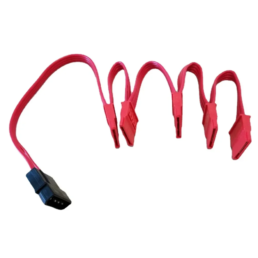 

IDE Molex 4Pin to SATA 15Pin Adapter 1 to 5 Splitter Hard Drive Power Extension Cable 18AWG Red Color for PC DIY