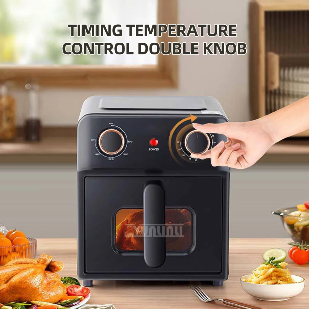 6L Large Capacity Air Fryer Household Multifunctional French Fry Machine with Visual Function