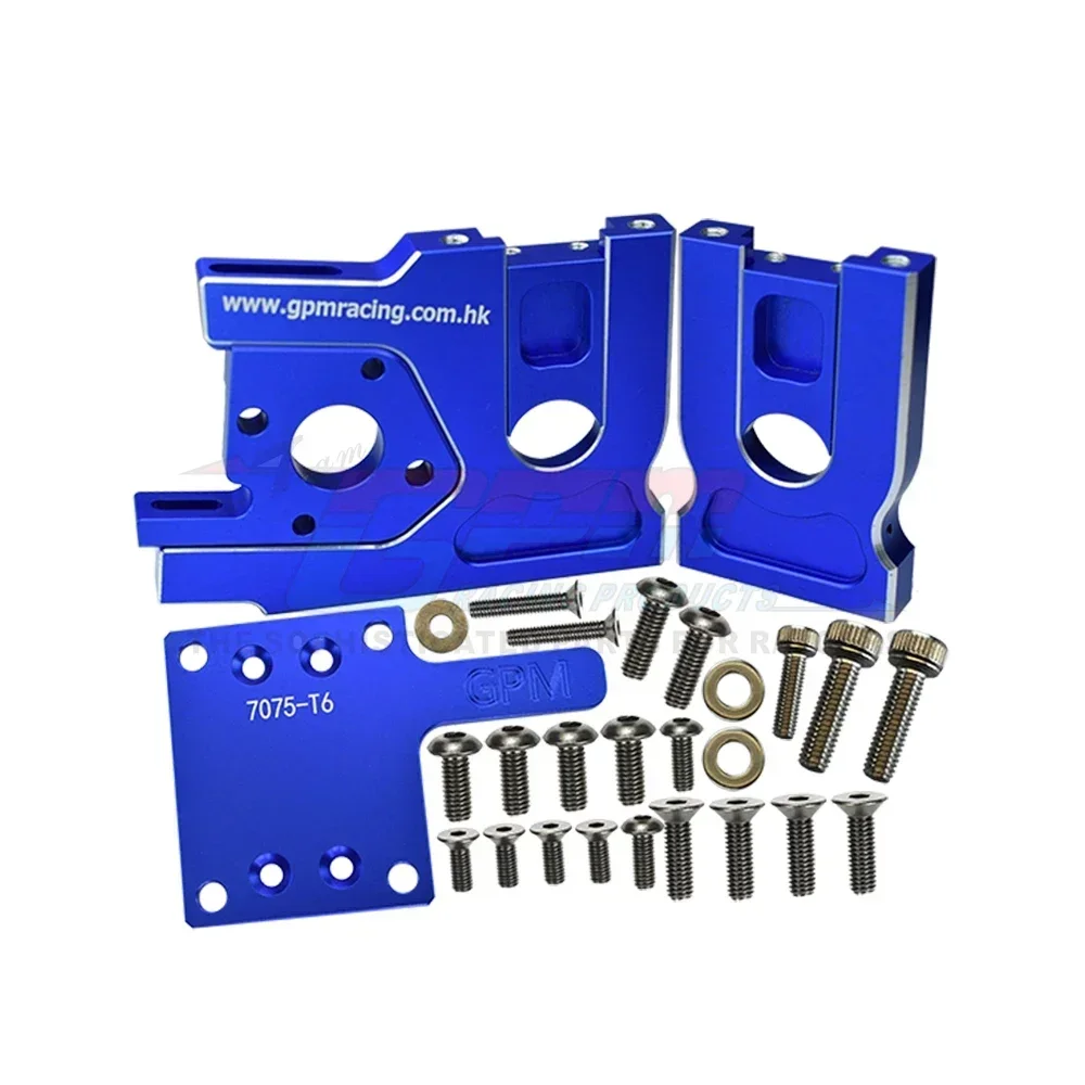 GPM สำหรับ Traxxas 1/8 Sledge 6S 95076-4 Monster Truck รถบังคับวิทยุ อะไหล่อัพเกรด ชิ้นส่วนโลหะอะลูมิเนียม แท่นยึดมอเตอร์แบบถอดเร็ว 9589