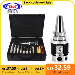 SENO NBH2084 Fine Boring Head BT30 BT40 NT30 NT40 MT4 MT5 MT SK30 SK40 R8 C20 CAT40 BT50 NT50 Tool Holder + 8pcs Boring Tool Rod