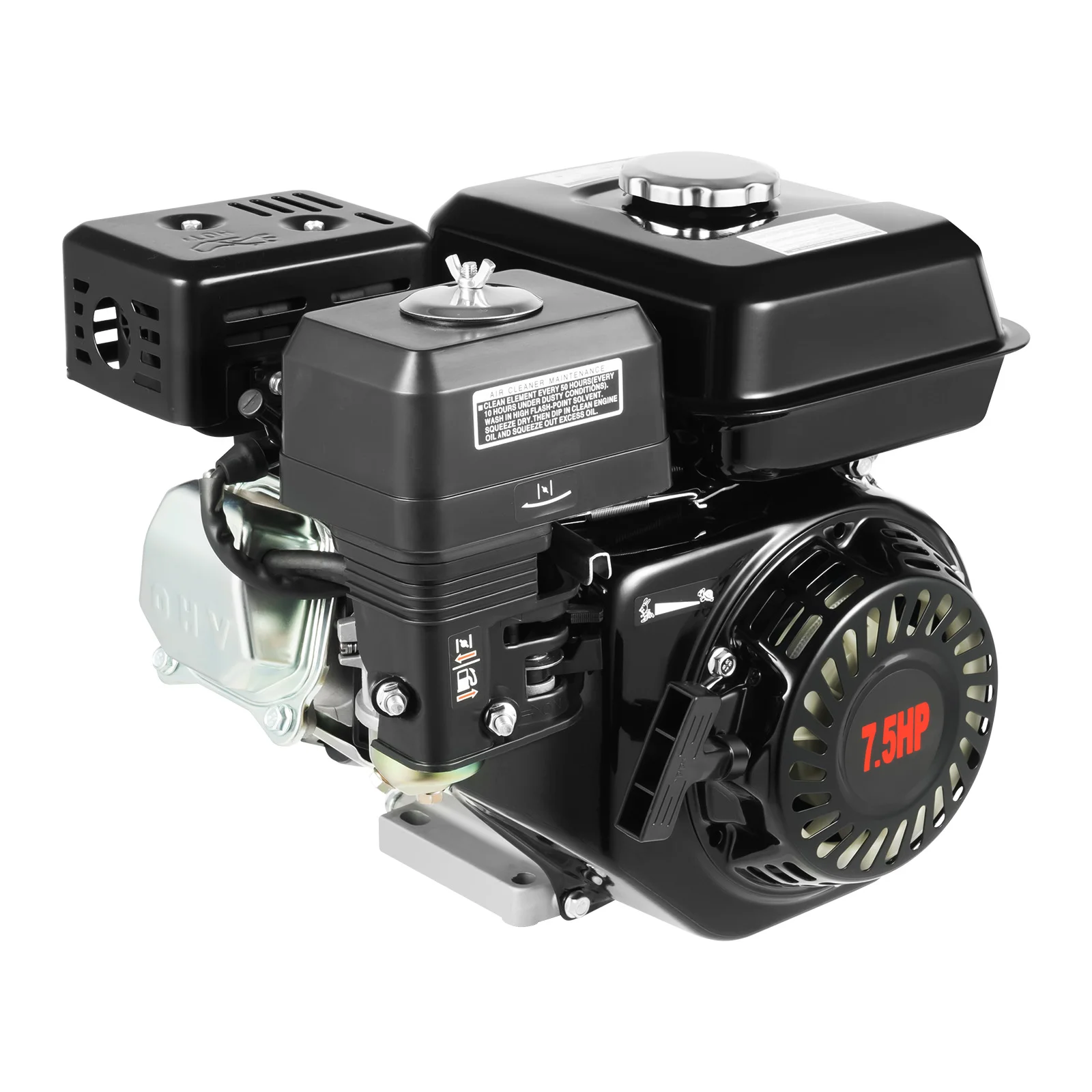 7.5HP 4 Strokes Gas Powered Portable Motor-5100W-Home Back Up Gas Engine Motor Gasoline Kart Engine Air Cooling