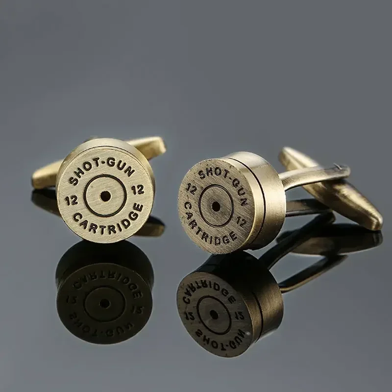 New France Design French Cufflinks Button Gold Color Anchor Rudder Pistol Bullet Aircraft Modeling Cuff Links for Men