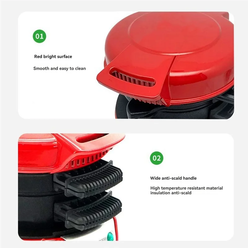 ABXF-Burger Press Non-Stick Multifunction Customize Ingredients Perfect For English Muffins Croissants Mini Waffles US Plug