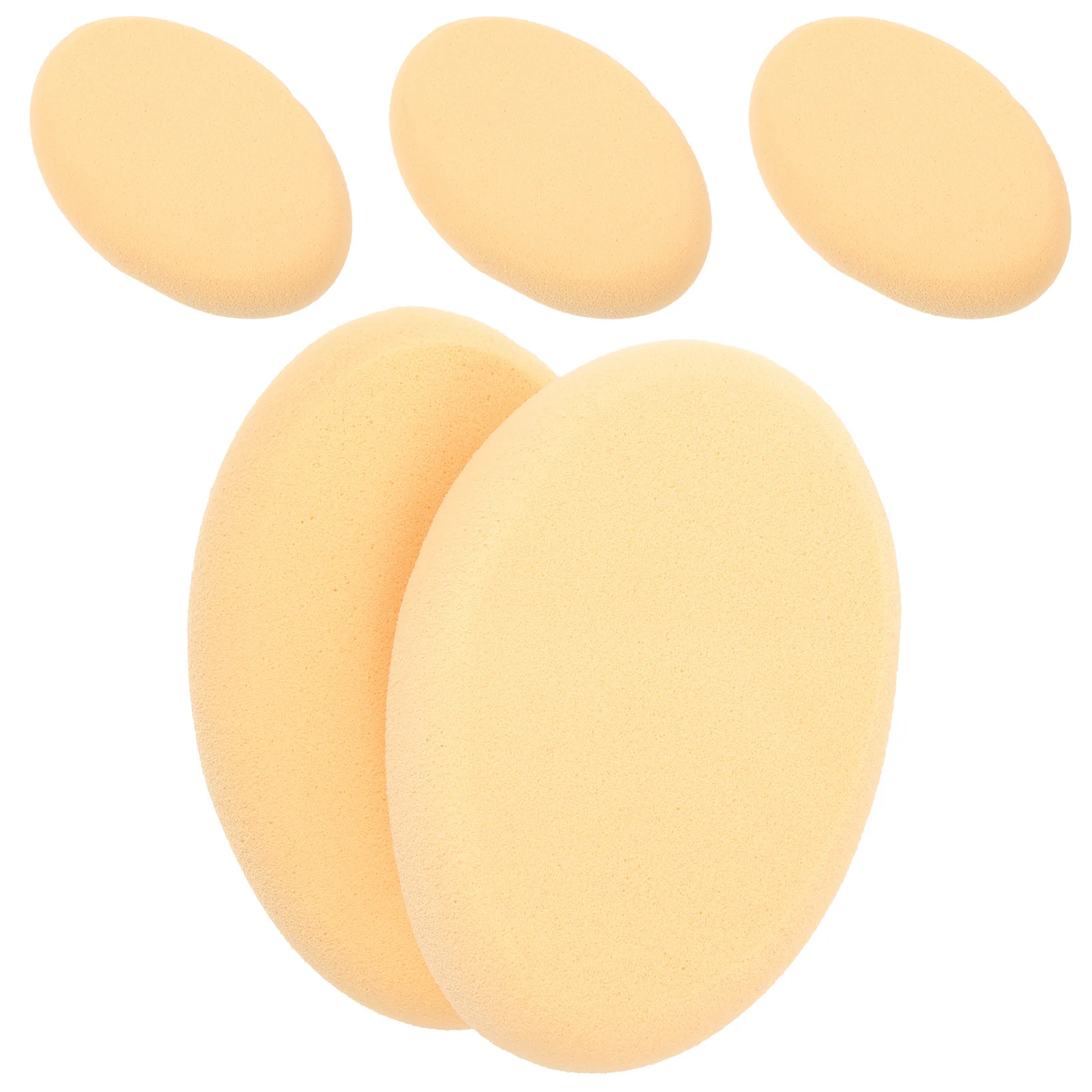 

5Pcs Makeup Powder Cream Oval Supple Pads Grip Powder Well Save Cosmetics Natural Look Gift for Friends
