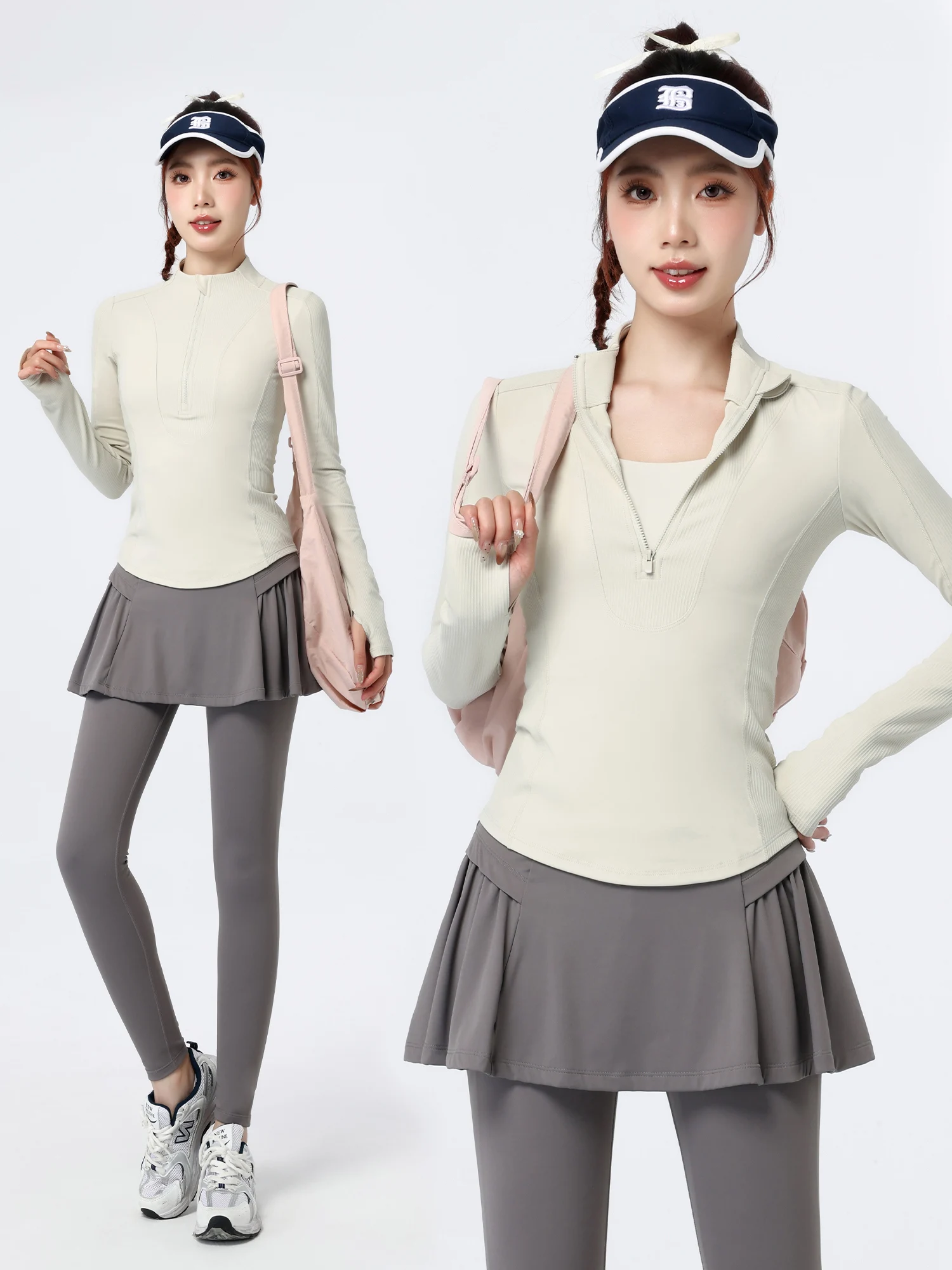 

Profional Badminton Sportswear Women's Long Sve Fitn Training Set Slimming Elastic High-End Yoga Outfit Spring Colle...