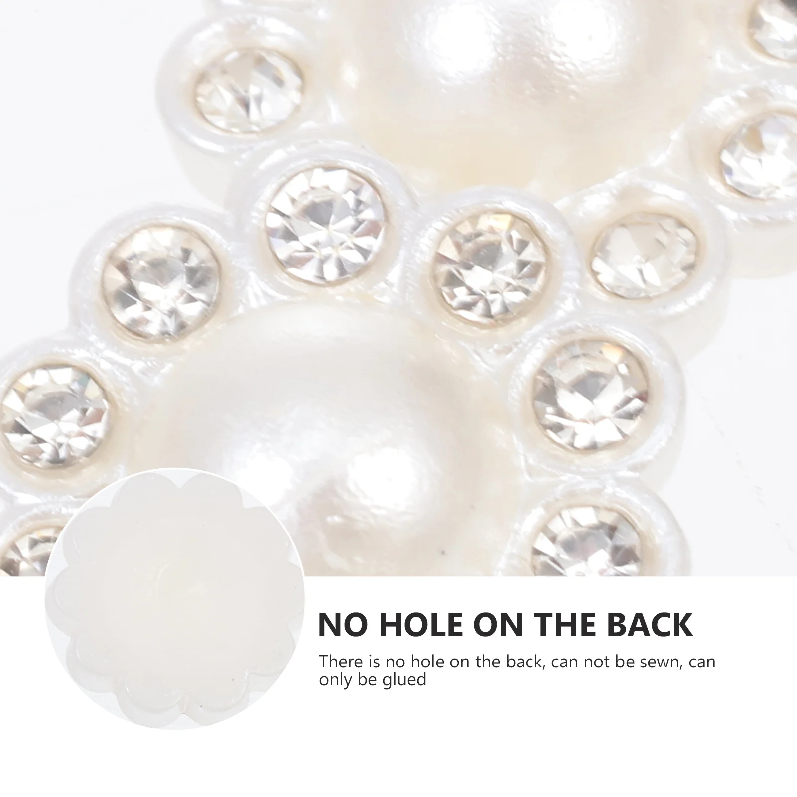 50 stks Parel Strass Knop Creatieve Met Diamanten Bezaaide Geen Gat Knoppen Voor Diy Ambachten Kleding Accessoires Handwerk Decoratie