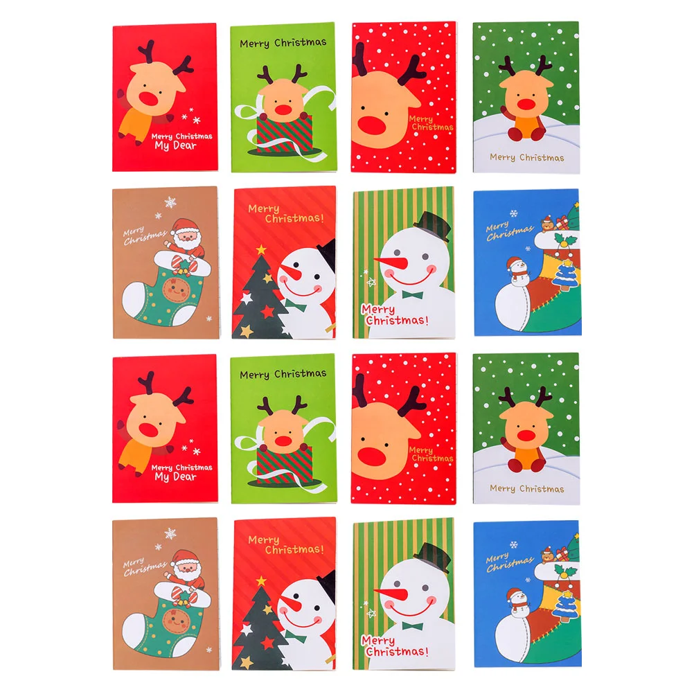 24 Pcs Christmas Pocket Book Student Notepad Writing Notepads Cartoon Portable Paper School