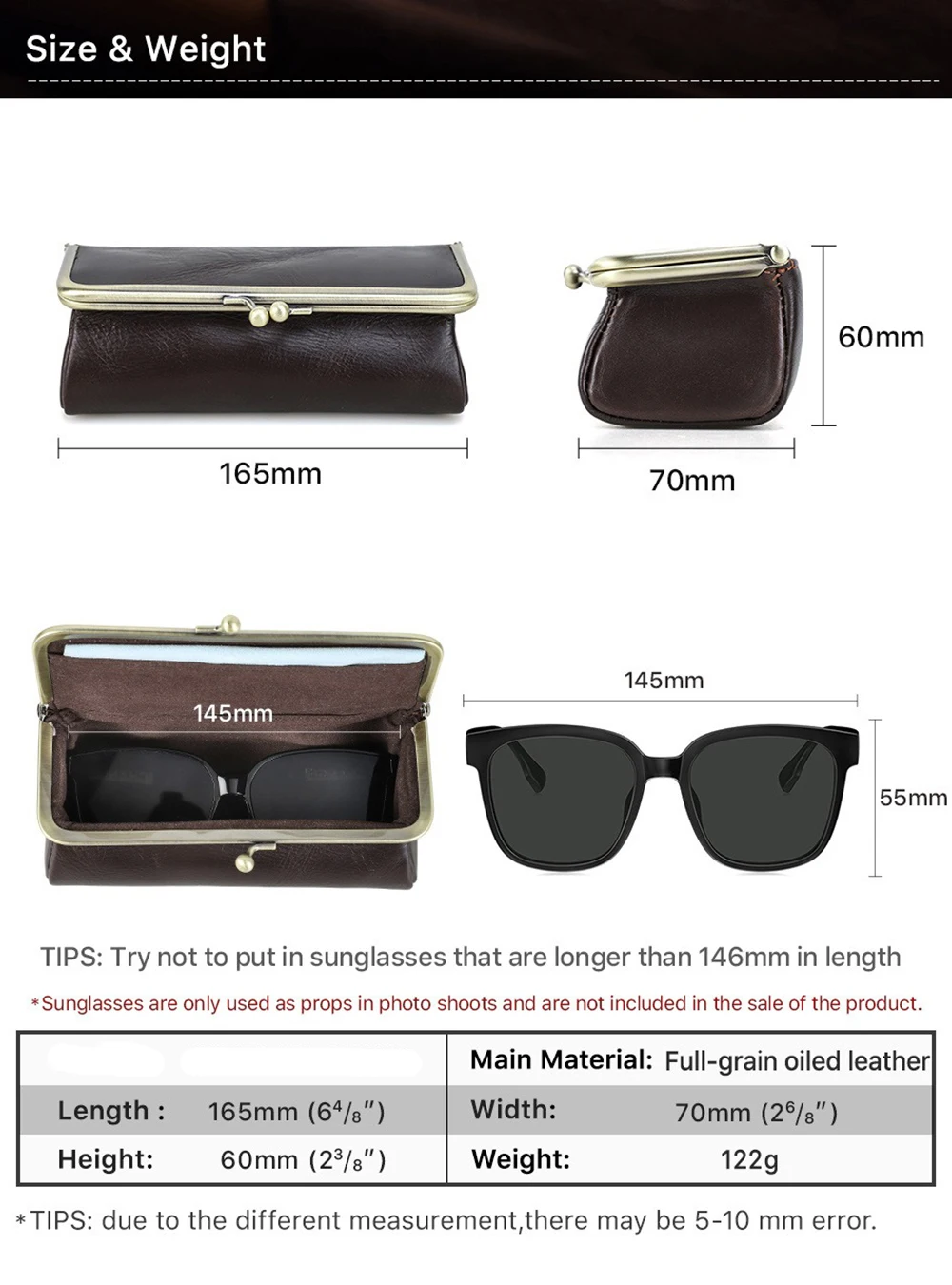 Fashion Genuine Leather Eye Glasses Bag for Eyeglass High Quality Handmade Glasses Case Box Sunglasses Protector Pouch