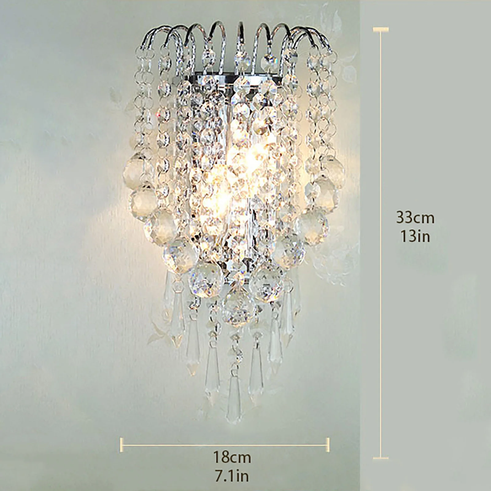 Artistic Stainless Steel Modern Led Crystal Wall Light Home Lighting Wall Sconce Lampara Pared Arandela