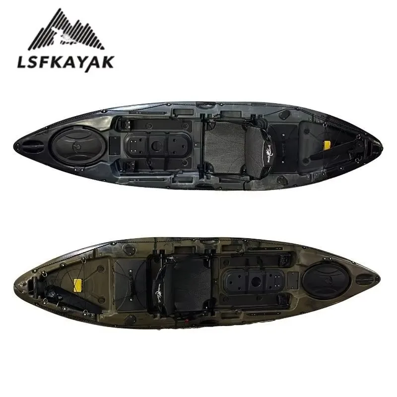 3.3m 1 Person Pedal Kayak Fishing Boat-Light Weight Drifting Kayak For Sea & Outdoor Sports Durable HDPE Construction