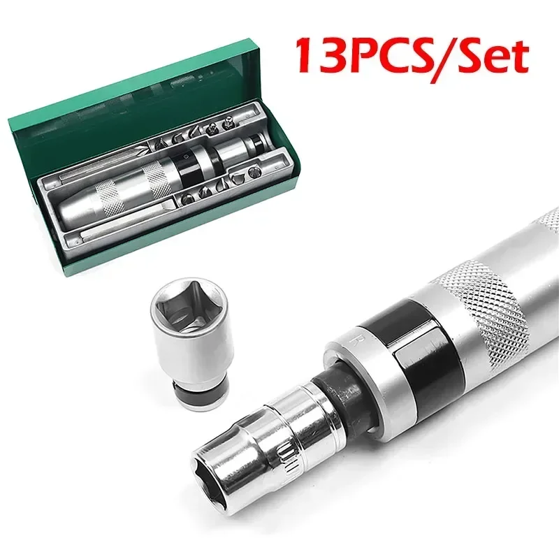 Impacto Chave de Fenda Grupo Driver Reversível Dissolvendo Fixadores Enferrujados ou Parafusos Congelados Faça Você Mesmo 13 Pcs