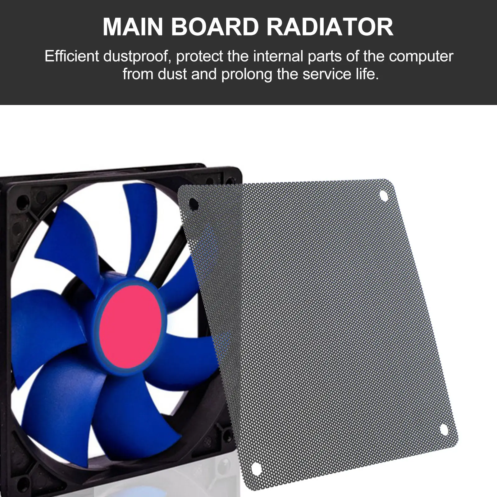 10Pcs Computer Case Fan Dust Mesh Filters Pc Fan Mesh Covers Desktop Cooler Filter Protectors Efficient Cleaning