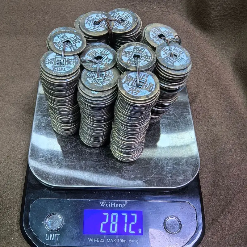 Handmade craft item imitating the Qing Dynasty Five Emperors' copper coins, diameter 28mm, one type of ancient bronze coin per s