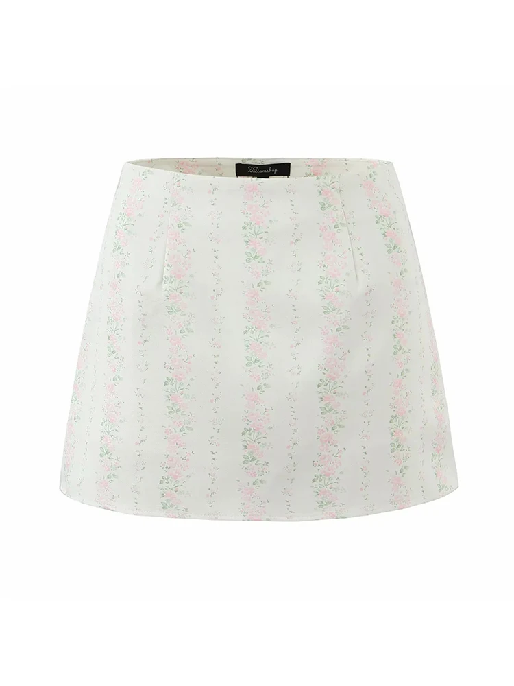 Women's New Fashion Sleeveless Sweet Floral Camisole Top Women 2 Pieces Bodycon Skirt Sets Two Piece Set Women Outfit