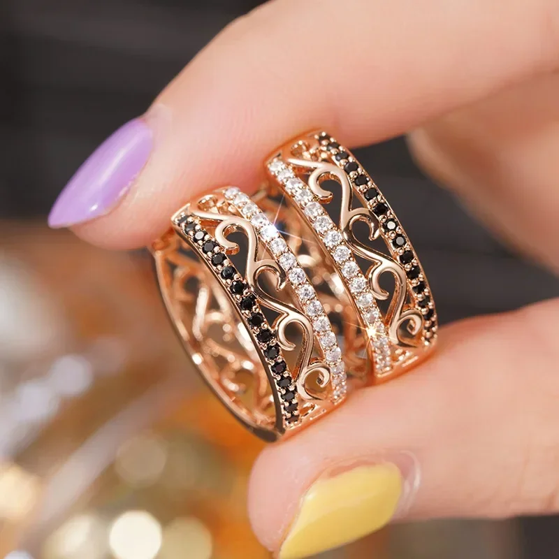 2026 New Palace Style Zircon Women's Exquisite High-end Earring Design, Luxurious Banquet Gift Giving, Wedding Jewelry