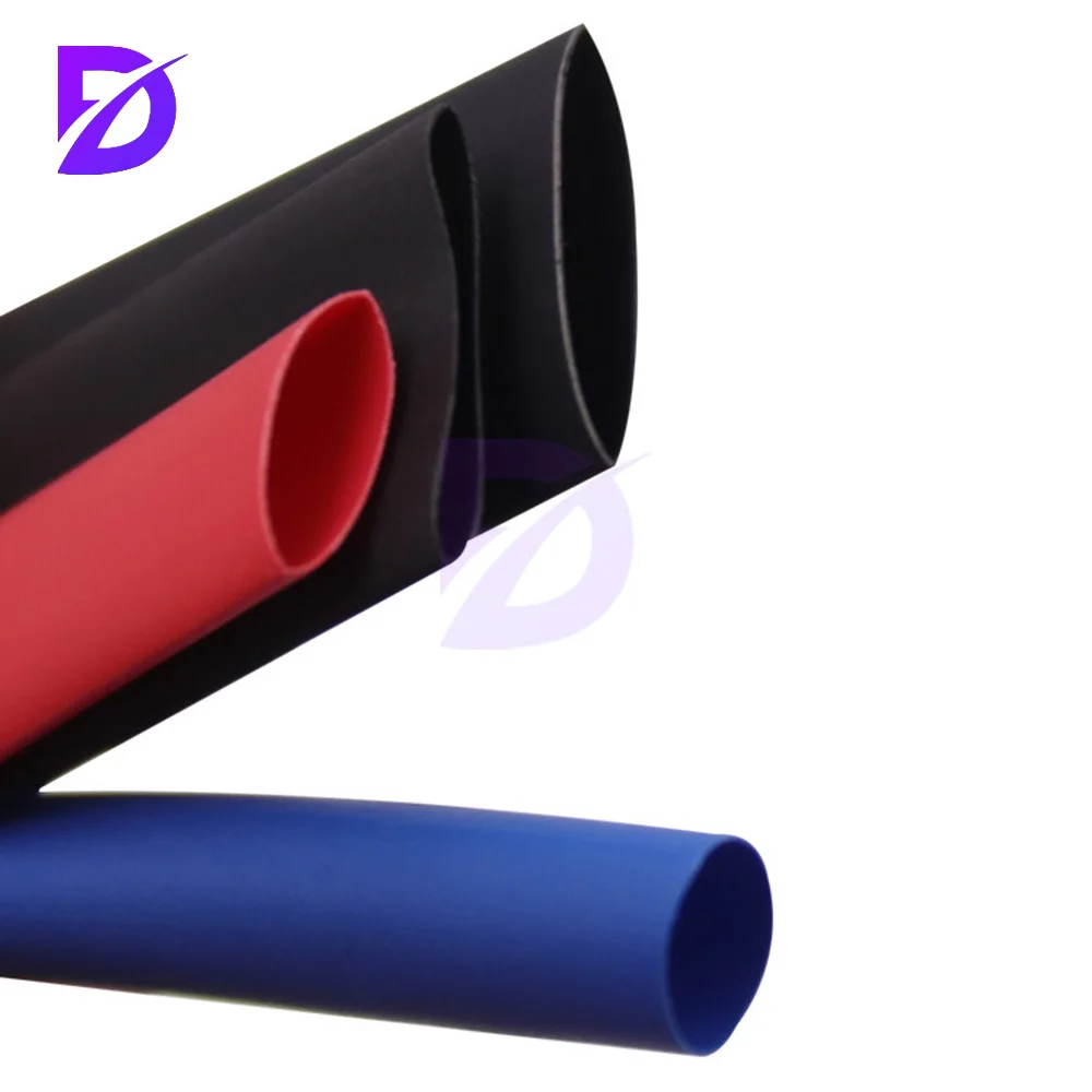 Kit tubi termorestringenti Rapporto 2:1 Rivestito adesivo Involucro termoretraibile industriale automobilistico di grado marino 164 PZ