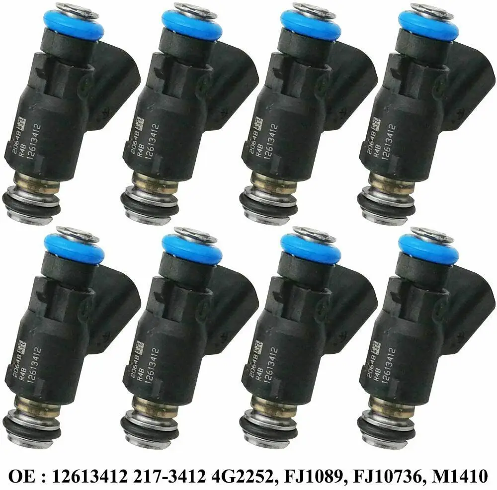 8PCS/SET 42LB 12613412 Fuel Injectors fit for GMC Chevy 6.0L V8 AC Delco 217-3412