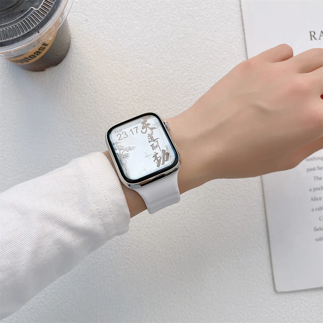 Pulseira de silicone macio para apple assistir ultra banda série 7 8 49mm 45mm 41mm borracha iwatch se 6 5 4 3 44mm 40mm 42mm 38mm pulseira