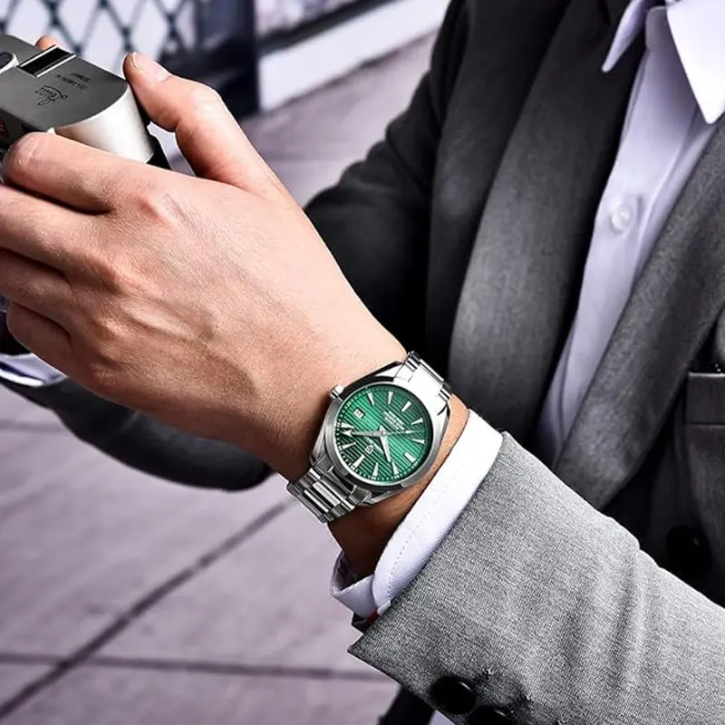 PAGANI DESIGN ساعة أوتوماتيكية للرجال من زجاج الياقوت ساعة يد ميكانيكية سوار من الفولاذ المقاوم للصدأ 100 متر ساعات رياضية مقاومة للماء